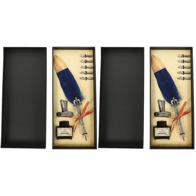 2 Sets Studentenbriefpapier Geschenk Dip-Kalligrafie-Set Geschenksets