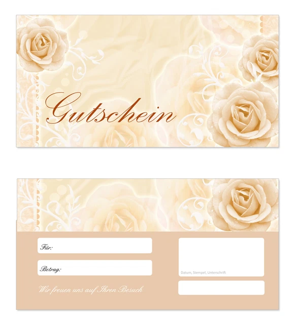20 x Geschenkgutscheine (Blumen-613) TOP Gutscheine Neutral für viele Bereiche