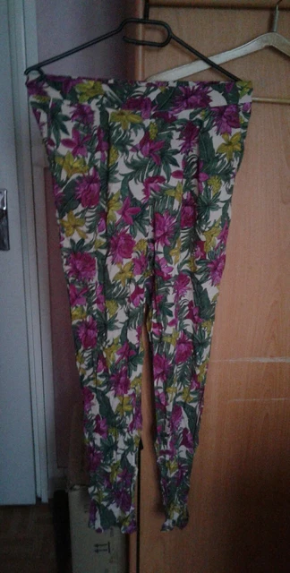 Pantalon Fluide Fleuri Taille 34 - Neuf Sans étiquettes, Multicolore, Style été