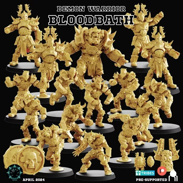 Demon Warrior team "Bloodbath". equipe chaos fantasy compatible bloodbowl