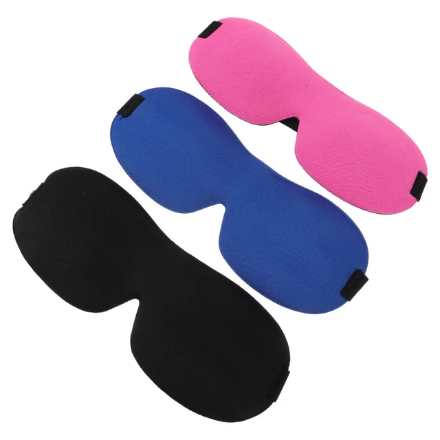 3 Pcs Couvre-yeux De Sommeil Pour Dormir Masques 3d Blocage Voyage Invisible