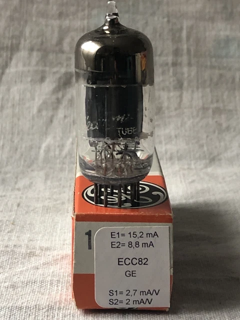Lampe / Tube à Vide GE 6189 W (ECC82, 12AU7) - NOS (New Old Stock) Neuf Sous Boîte D'origine