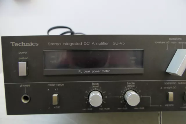 Vintage Technics SU-V5 Stereo Integrated DC Amplifier