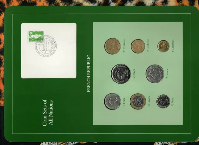 Coin Sets of All Nations France French 1965-1991 UNC 2 Francs 1981 1 Franc 1965