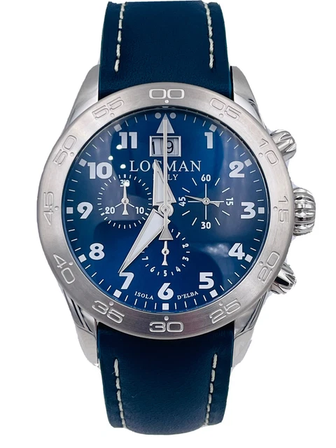 Orologio Locman Isola D’Elba Crono 43mm 460BL/535 Titanio Scontatissimo Nuovo