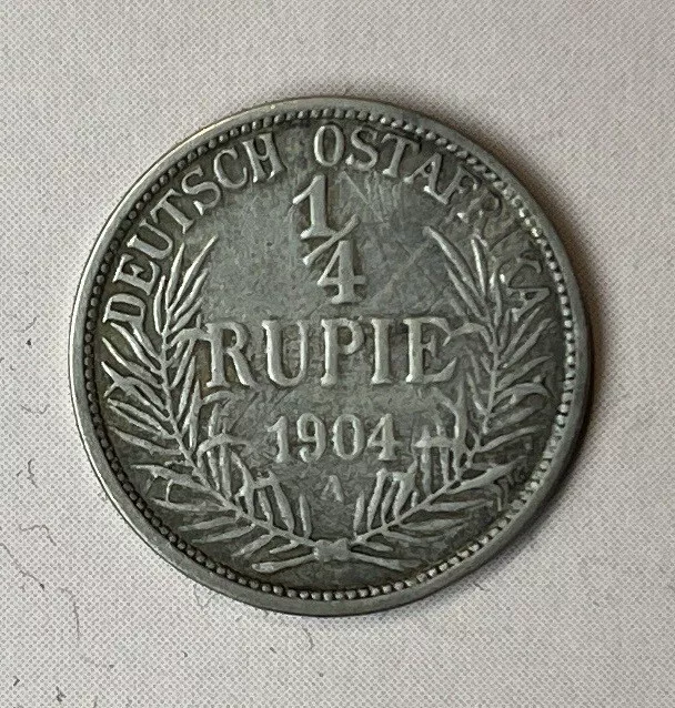 Deutsch Ostafrika 1904 - 1/4 Rupie Wilhelm II.  sehr schön / Silber