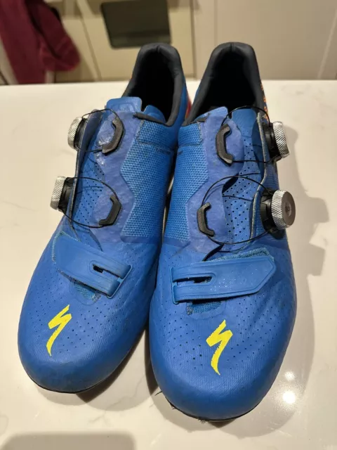 SPECIALIZED S WORKS 7 Carbon Shoes 10.5uk Rare Blue Colourway