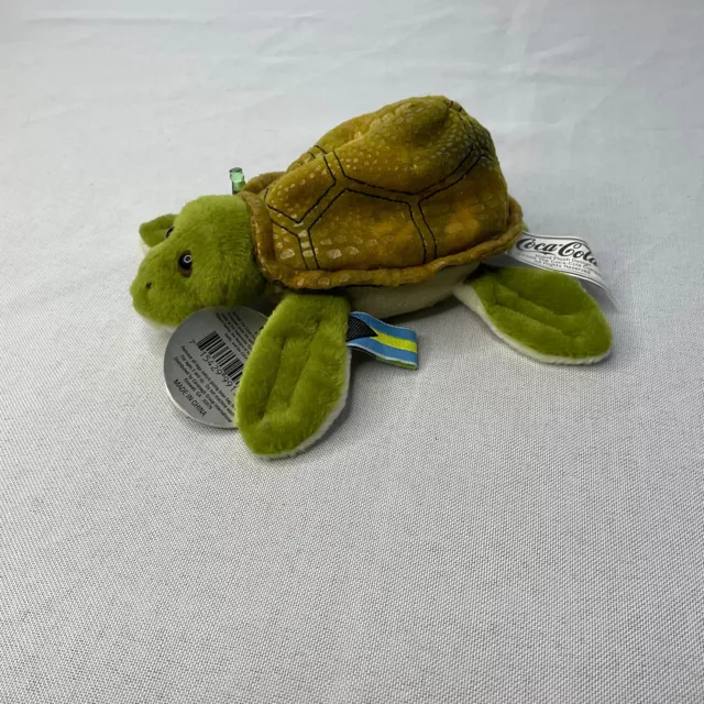 Vintage Coca-Cola International Salty The Sea Turtle Bahamas 1998 Bean Bag Plush