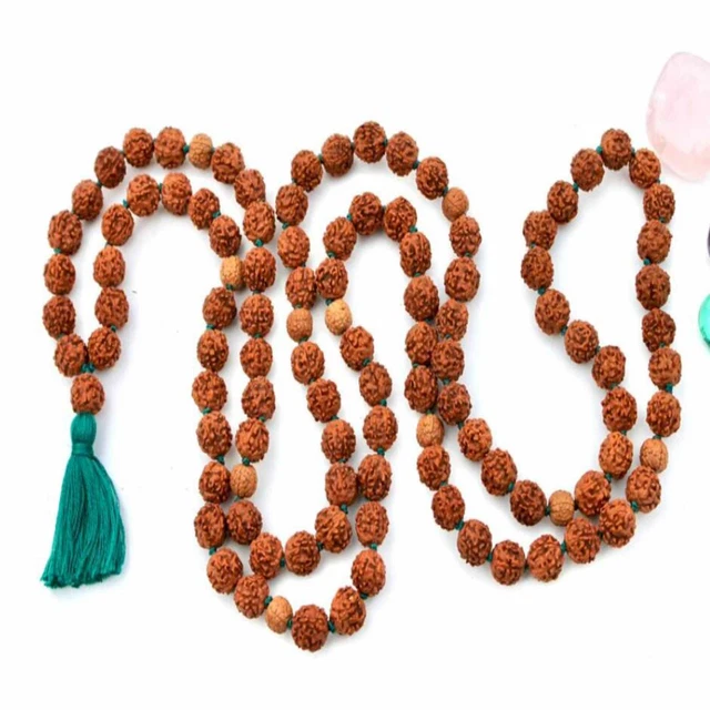 10mm Beautiful brown round Rudraksha bodhi Mala Yoga Bracelet Christmas Ms gift
