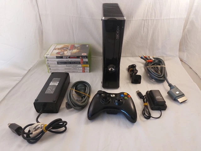 Microsoft Xbox 360 Slim - 250Gb Black Console (PAL) Fast