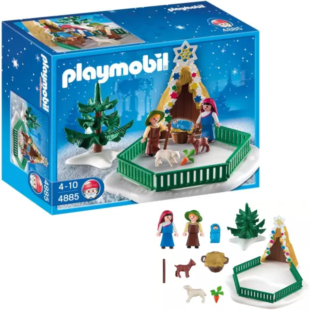 Playmobil Navidad 4885 Escena De Nacimiento Juguetes Noel Juegos Construcción