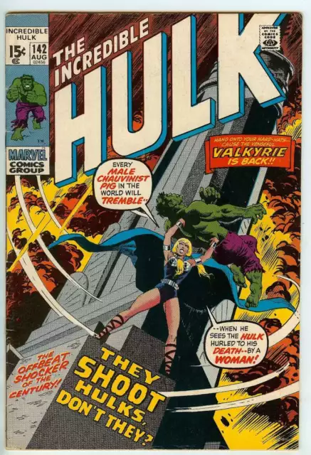 Incredible Hulk #142 5.0 // 1St Appearance Of Valkyrie, Samantha Parrington 1971