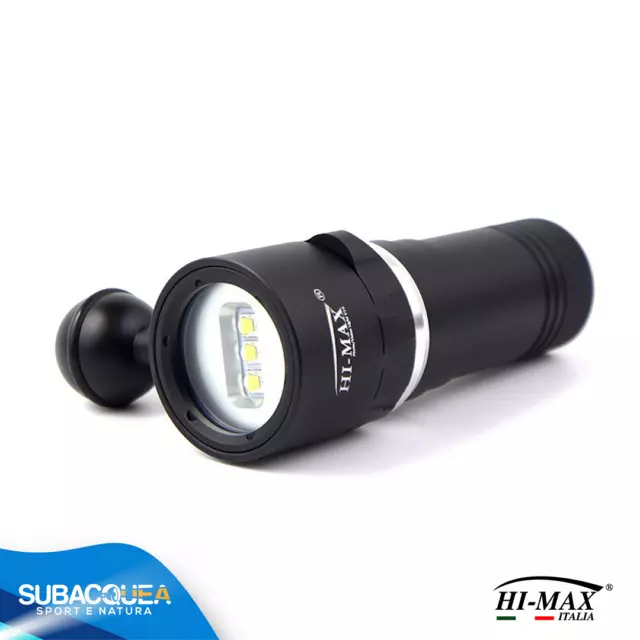 Torcia Subacquea Hi max V 16 a Led per Foto e Video Faretto Illuminatore Diving