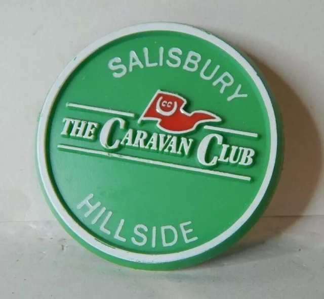Caravan Club Salisbury Hillside Caravan Site Badge plaque 1980's original