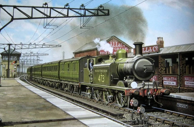 FINE MOUNTED RAILWAY Print Southern Railway London Train At East ...