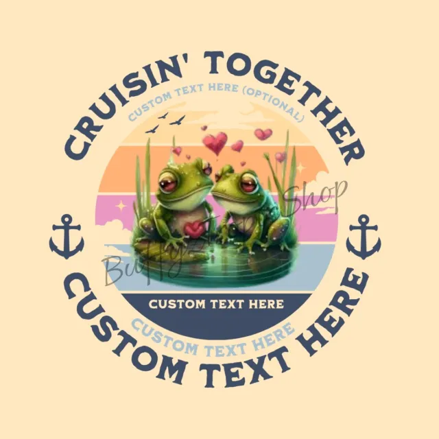 CUSTOM Cruise Ship Magnet personalized 8 1/2 inch x 11 inch Cruisin’ Together