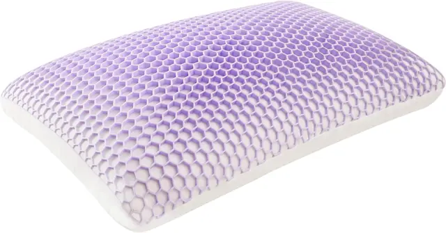 Purple Harmony Pillow for Sleeping Elastic Grid Hex with Natural Latex Core Brea