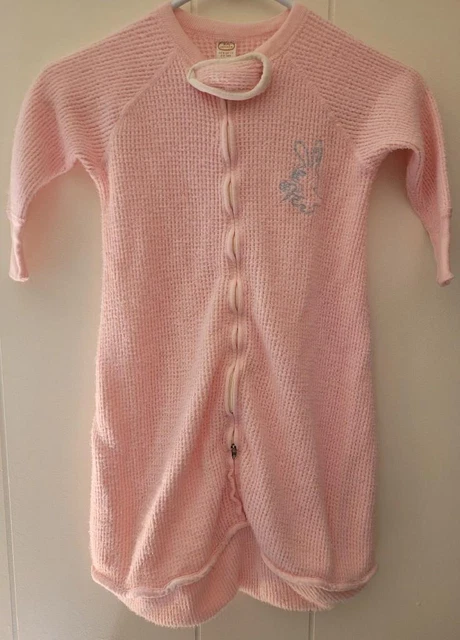 SACO DE DORMIR DE COLECCIÓN BABY GORDON Rosa Suave Plomado LANA Saco con Cremalleras BUNTING Conejo