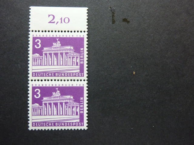 Berlin Mi Nr. 231 3 Pf. s paare postfrisch Brandenburger Tor 1963