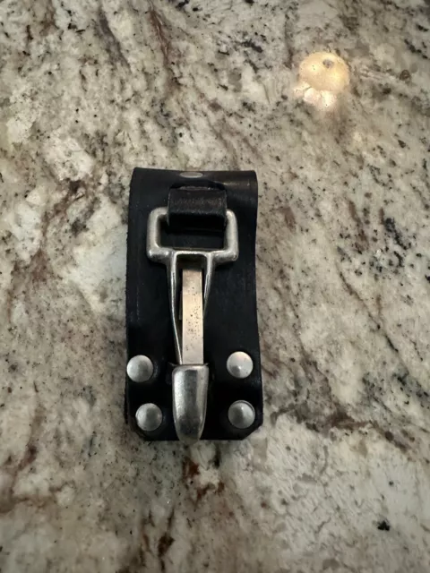 Heavy Duty Leather Snap-on Clip Holder Belt Key Ring