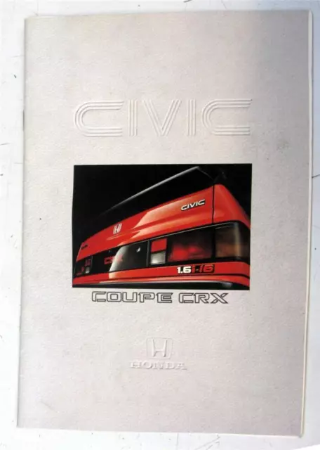 HONDA Civic Coupe CRX Car Sales Brochure 1986 #4C6009 86