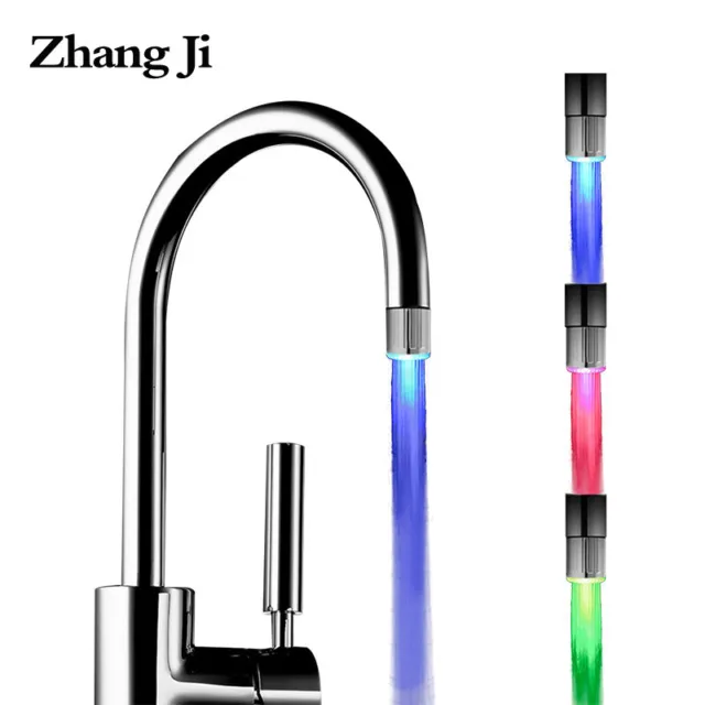 Grifo LED aireador ducha eléctrica grifo luz ahorro de agua 1/3/7 color