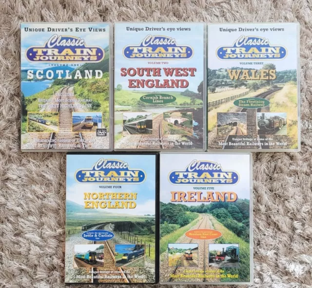 Classic Train Journeys - Vol 1 - 5 Video 125 UK *RARE Collection* (DVD)