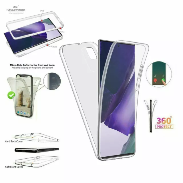 Pour Samsung Galaxy Note 20 Ultra Étui 360 Complet Corps Protection Avant Coque