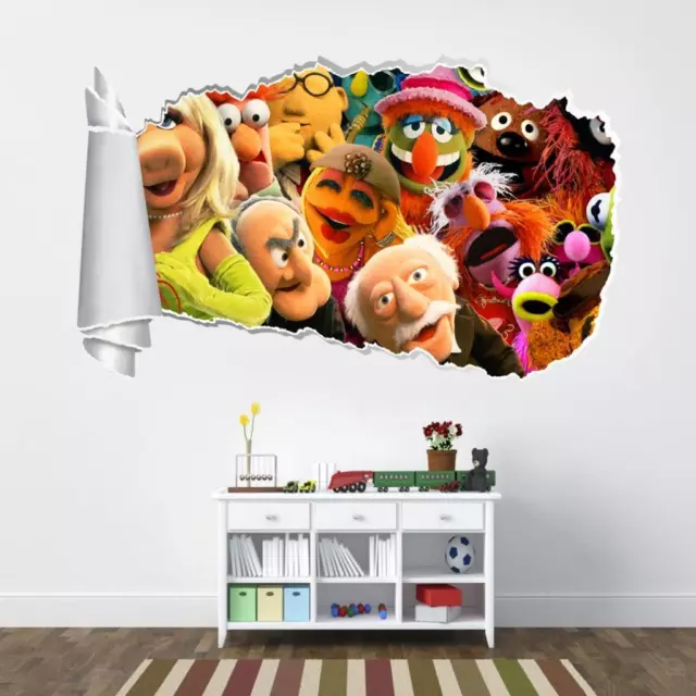 The Muppets 3D Torn Hole Ripped Wall Sticker Decal Home Decor Art DIY WT73