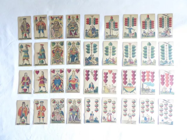 Set Of 36 Portrait Cards - Sommer Und Seupke Dresden - 1820 (?)- Complete -