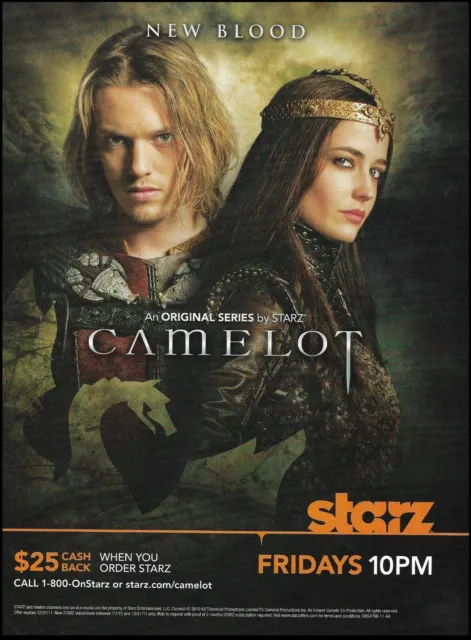 Camelot Jamie Campbell Bower Eva Green 2011 Starz TV Series advertisement print