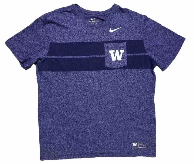 Nike Washington Huskies Shirt XL Mens Purple Short Sleeve Crewneck NCAA Football