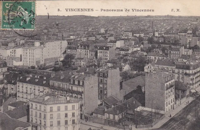 Cpa Vincennes Panorama De Vincennes