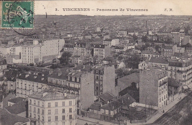 Cpa Vincennes Panorama De Vincennes