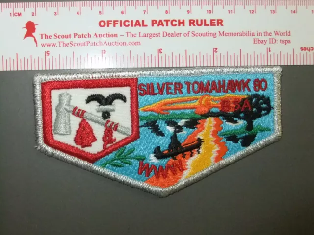 Boy Scout OA Silver Tomahawk Lodge 80 Flap  7125DD