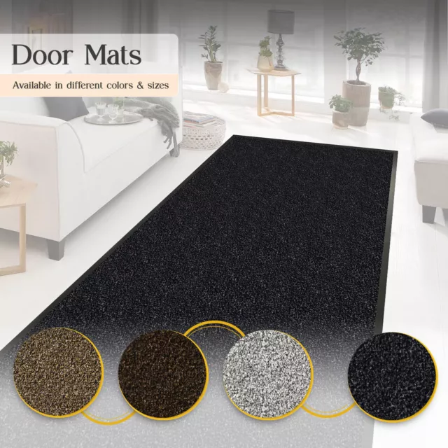 Large Door Mat Non-Slip Dirt Trapper Barrier Mats Entrance Moisture Absorbent 2