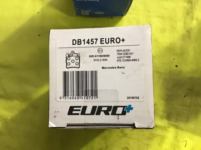 bendix brake pads DB1457 EURO rear Mercedes Benz