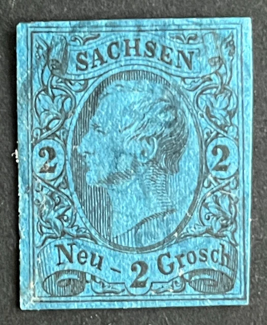 1x Sachsen Mi.Nr. 10a, gestempelt, Altprüfung. Prachtexemplar Gut geschnitten!