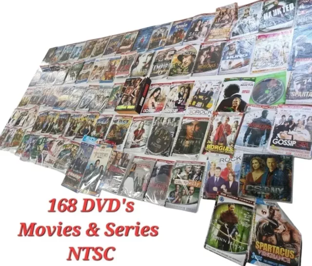 168x DVD'S Blu-ray CD'S NTSC Format Movies & Series Bundle Deal-Like New 💿 💿