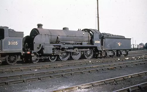 Original colour slide of 30500 SR S15 class steam loco