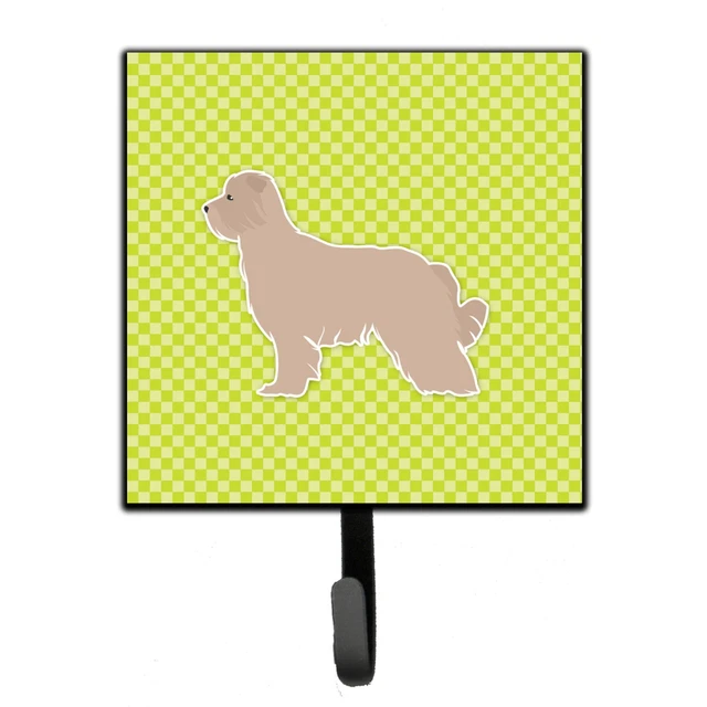 "Caroline's Treasures Pyrenean Shepherd Checkerboard Green Leash or Key Holde...