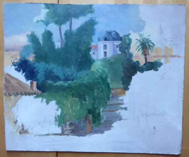 Cuadro No Se Sienten Acabado Vista Ciudad España Vintage Pintor Vicente Segura