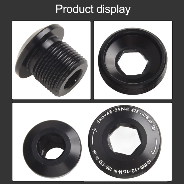 Boulons De Manivelle Vélo M15 ISIS - Lot De 4, Acier Avec Joint Plastique, Compatible Bosch/Brose Vélos électriques
