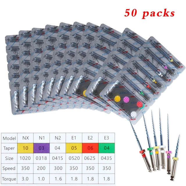 300pcs/50 packs Dental Rotary Super NiTi 25mm Endodontic endo files root in USA