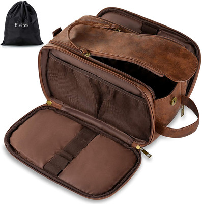 Fleur Vin Rouge Hemuu Travel Trousse de Toilette Pliable Trousse à Maquillage Sac à Main Maquillage imperméable Makeup Bag Sac de Rangement portatif Trousse à Make up Toiletry Bags pour Femme 