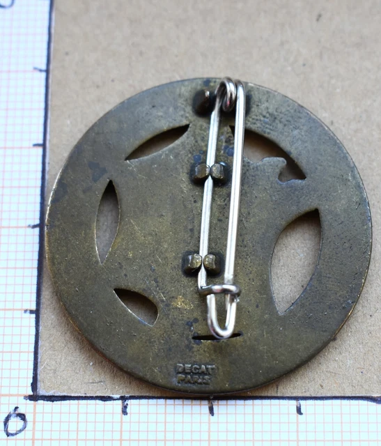 Insigne, broche médaille ski ESF AIGLON Bronze, modèle vintage