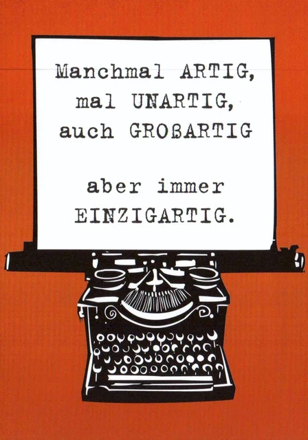Postkarte Sprüche Immer Einzigartig