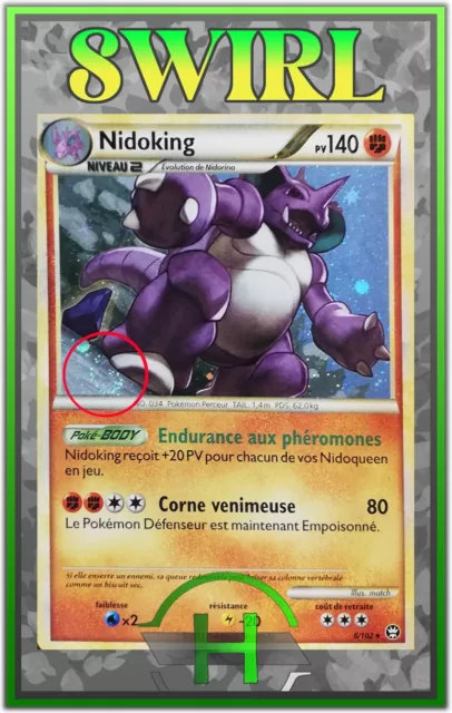 Nidoking Holo Swirl/Spirouli - HS03 - 6/102 - French Pokemon Card