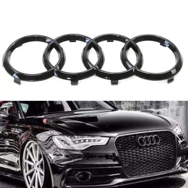 Schwarz Audi Edition Ringe Kühlergrill für Audi A1 A3 A4 A5 A6 A7 273mm x 94mm