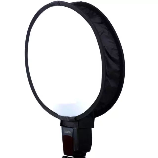 30cm Easy-fold Round Mini Flash Softbox Diffuser Reflector for Canon Nissin Metz